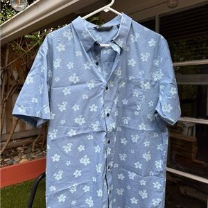 Men's Travis Matthew Blue Floral Shirt